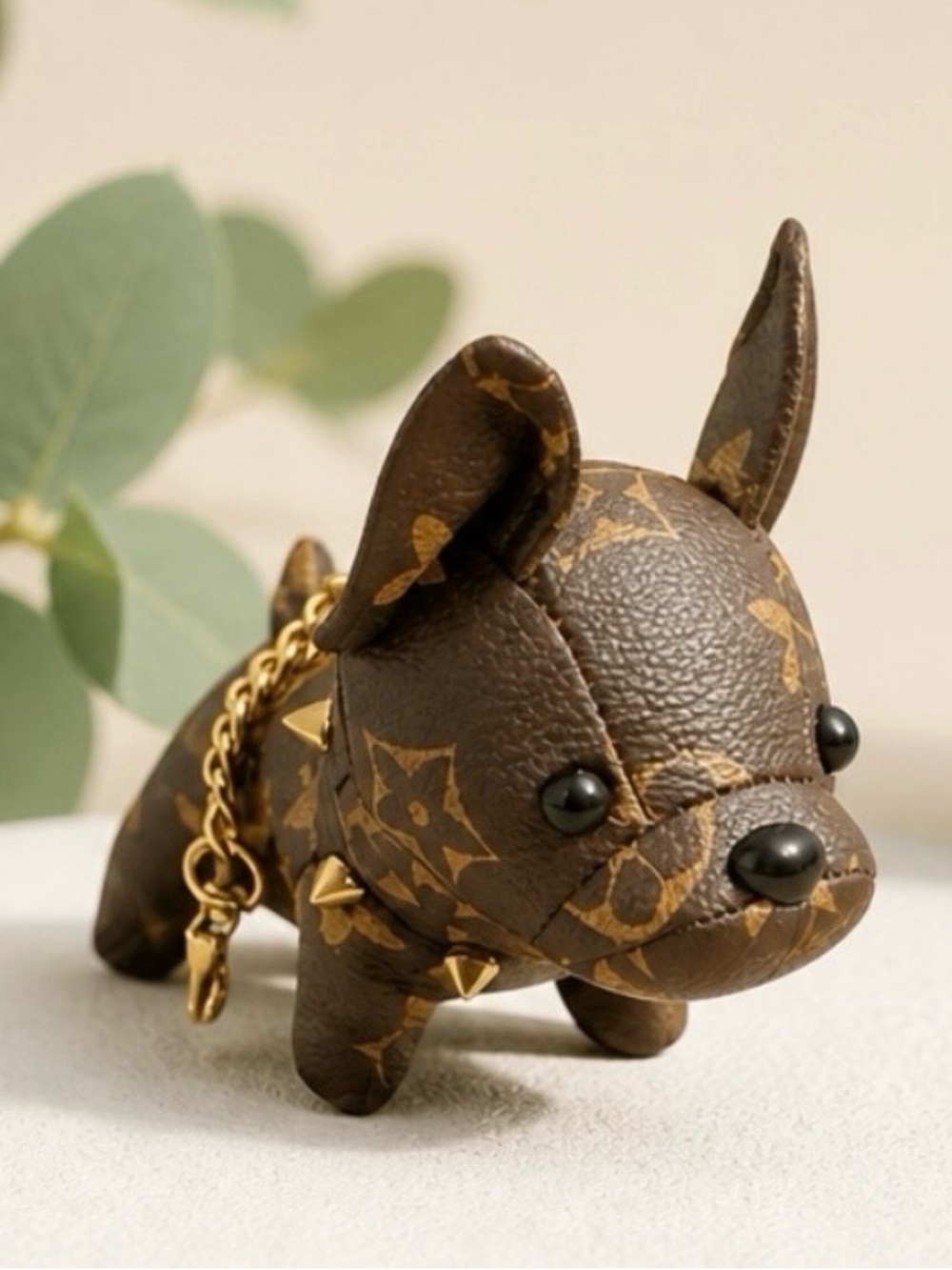 French Bulldog Style Brown Dog Keychain / Charm